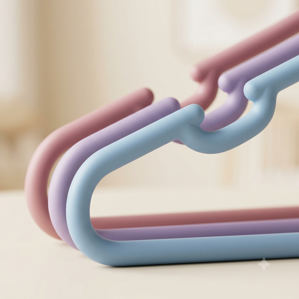 TinyCloset Rainbow Hangers – Set of 30