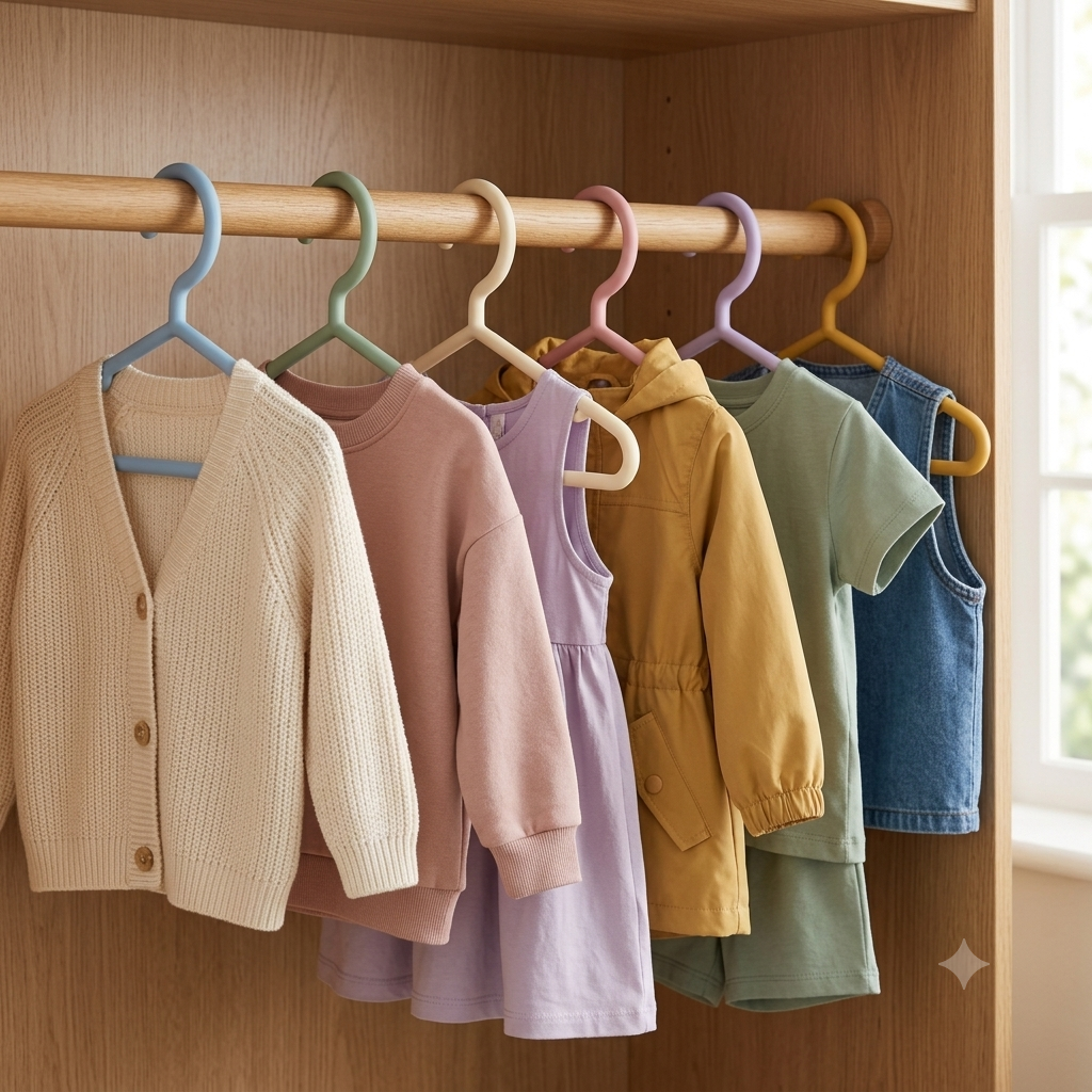 TinyCloset Rainbow Hangers – Set of 30