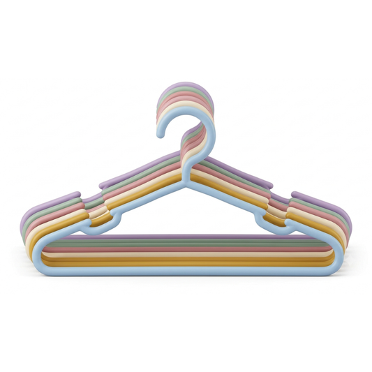 TinyCloset Rainbow Hangers – Set of 30